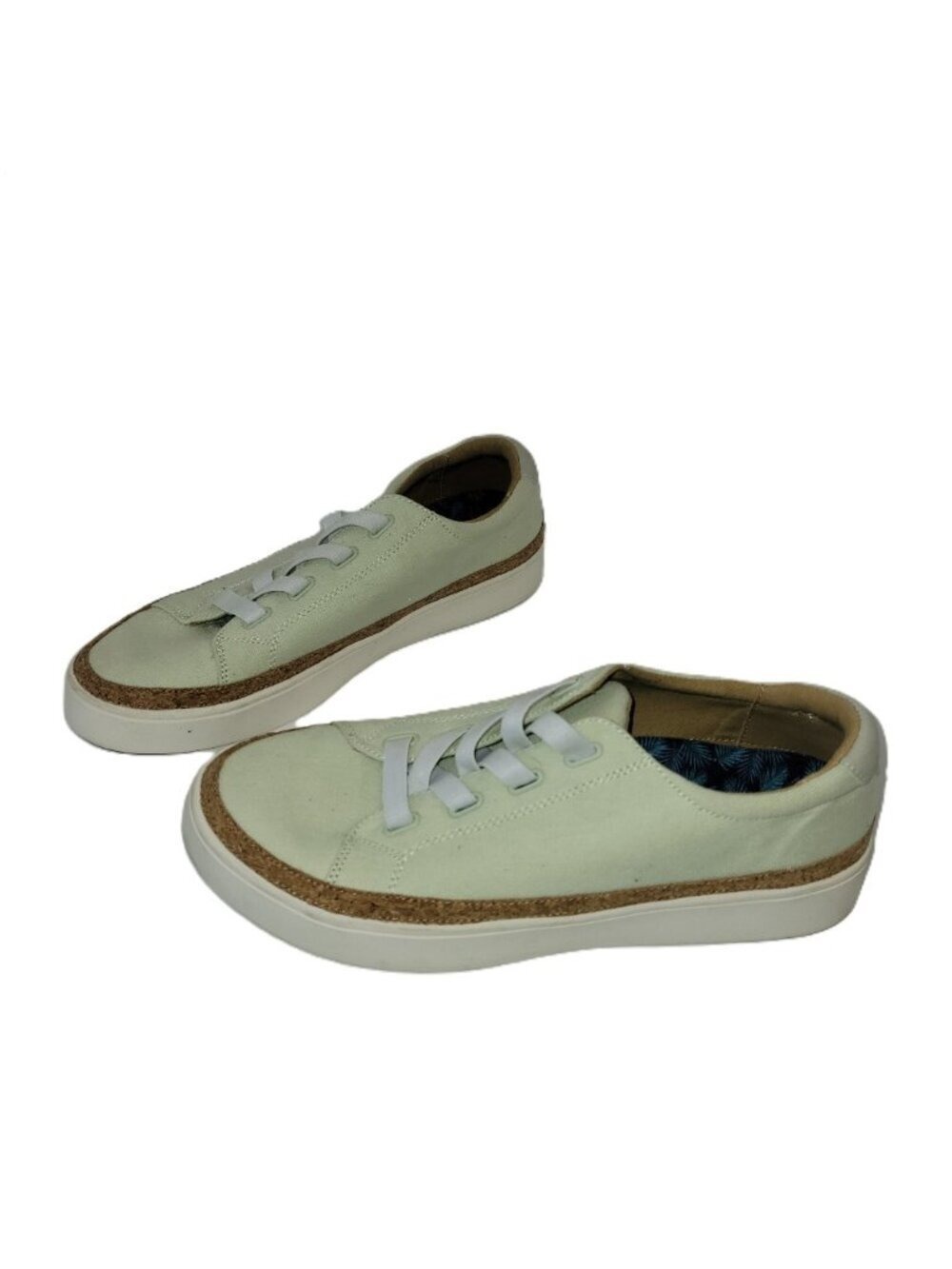 REVITALIGN Hermosa Orthotic Gore Lace Slip-On Sneakers Light Green Women's SZ 9D